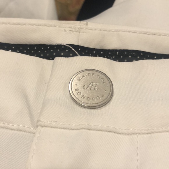 Maide x Bonobos straight leg golf white pants 34 x 36 - Picture 8 of 8